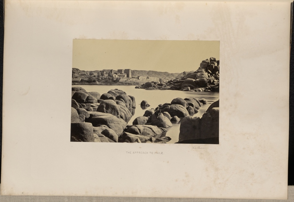 Francis Frith (English, 1822 - 1898) The Approach to Philae, 1857, Albumen silver print 16 x 23.2 cm (6 5/16 x 9 1/8 in.) The J. Paul Getty Museum, Los Angeles