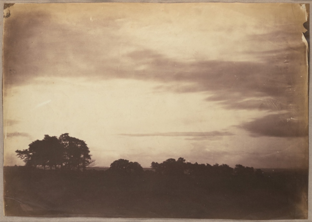Roger Fenton (British, 1819 – 1969) Landscape with clouds, 1856, Salted paper print from glass negative 31.4 x 44.3 cm (12 3/8 x 17 7/16 in.) The Metropolitan Museum of Art, New York